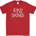 thumbnail image 1 of Lord Of The Drinks T-Shirt Funny Drinking Rings Party Humor Beer Tee - Red, 4XL, 1 of 1
