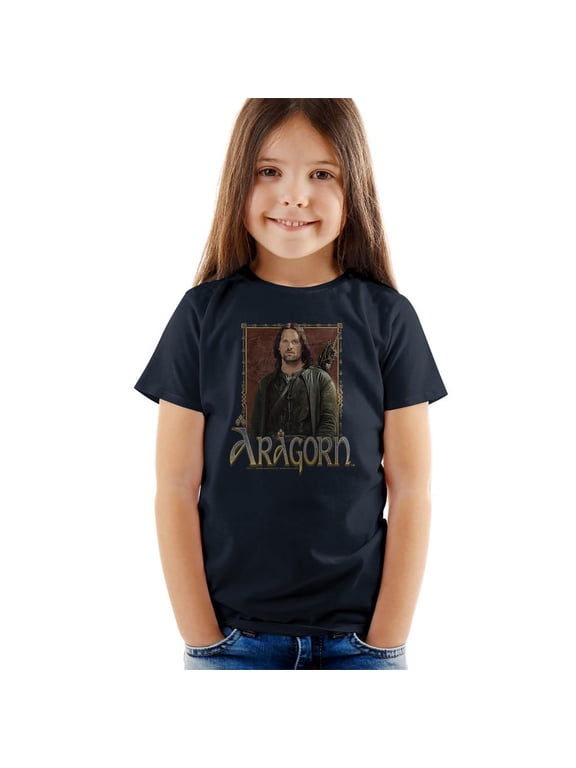 Lord Of The Rings Aragorn Kids T Shirt (2) for Youth Toddler Boys and Girls, Navy