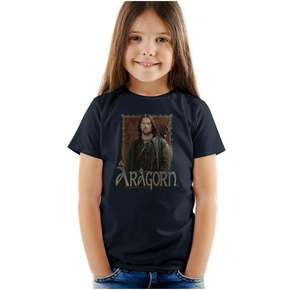 Lord Of The Rings Aragorn Kids T Shirt (3) for Youth Toddler Boys and Girls, Navy