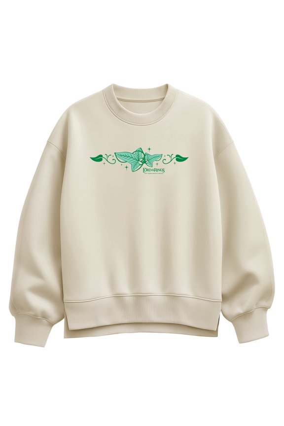 Lord Of The Rings - Elven Brooch - Women's Oversized Fleece Crew Sweatshirt