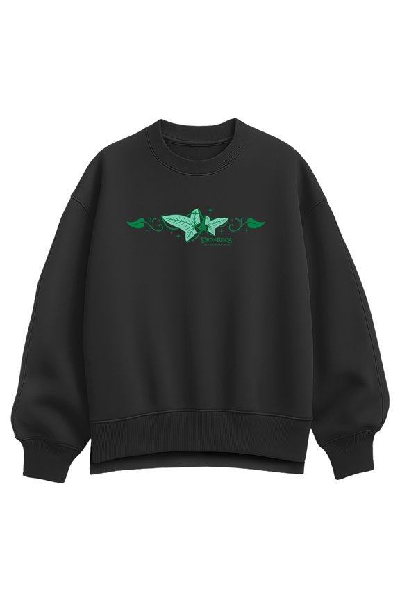 Lord Of The Rings - Elven Brooch - Women's Oversized Fleece Crew Sweatshirt