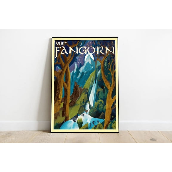 Lord Of The Rings Fangorn Poster, LOTR Middle Earth Travel Wall Art