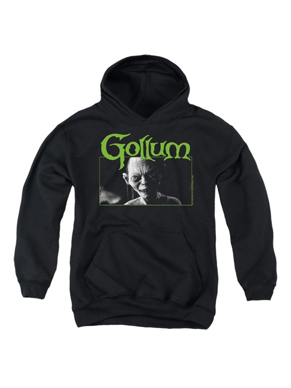 Lord Of The Rings Gollum Kids Pull-Over Hoodie (Medium) for Youth Boys and Girls, Black