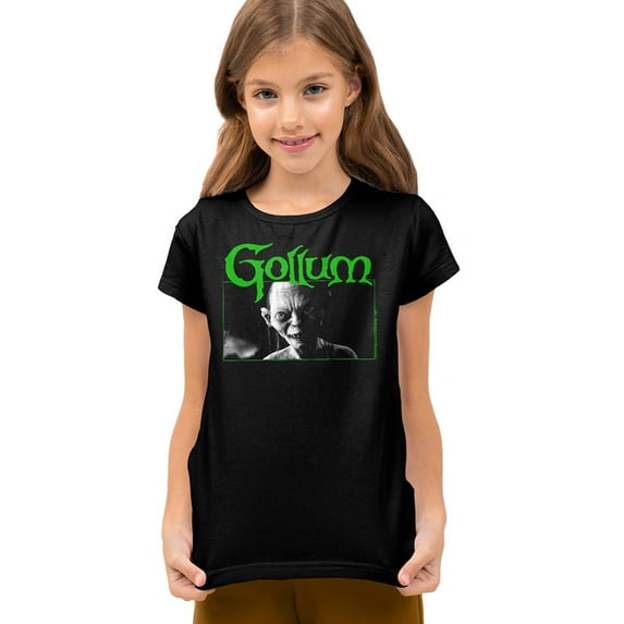 Lord Of The Rings Gollum Kids T Shirt (Medium) for Youth Toddler Boys and Girls, Black