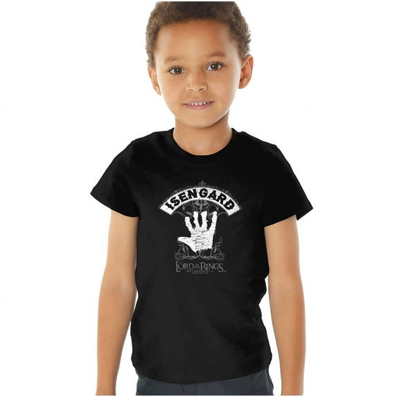 Lord Of The Rings Isengard Kids T Shirt (4) for Youth Toddler Boys and Girls, Black