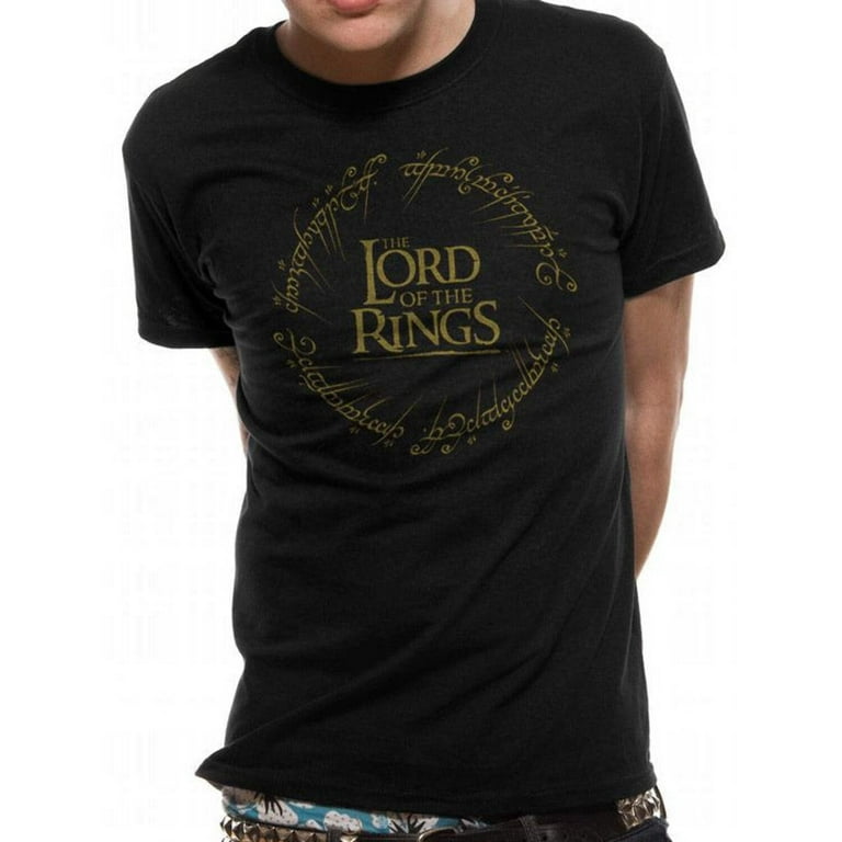 Lord Of The Rings Logo Gold Metallic T-Shirt Adult Lord Of The Rings Logo Gold Metallic T-Shirt Adult
