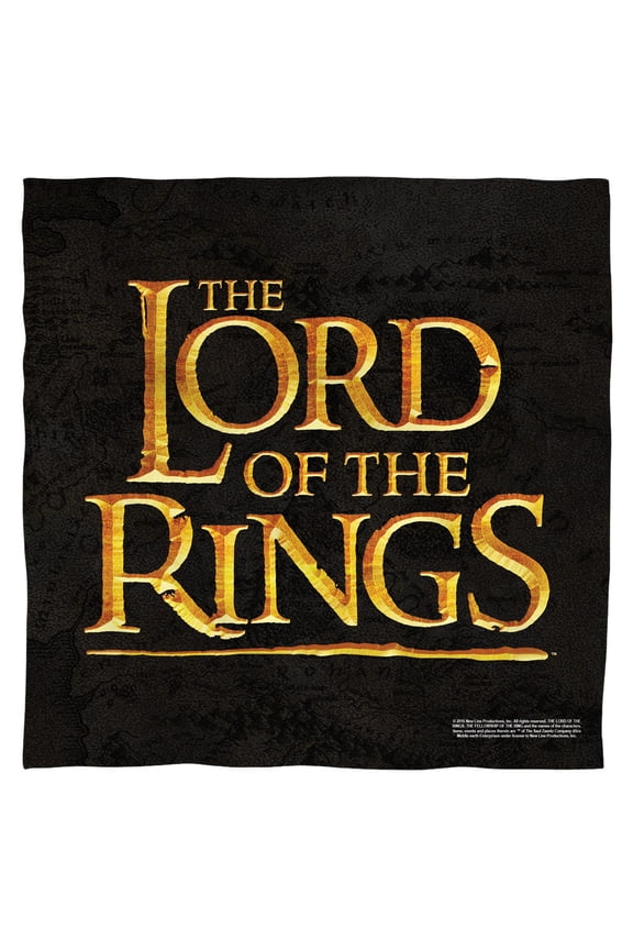 Lord Of The Rings Lor Logo Bandana White
