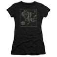 thumbnail image 1 of Lord of the Rings Map Of Me S/S Junior Women's T-Shirt Sheer Black, 1 of 2