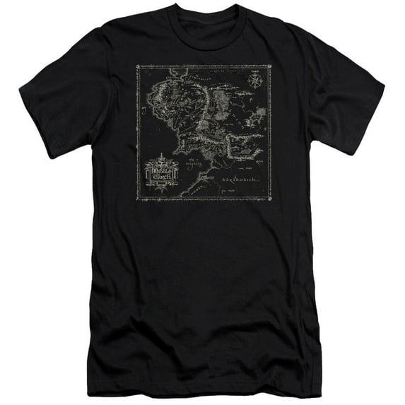 Lord Of The Rings Map Of Me Mens Premium Slim Fit Shirt