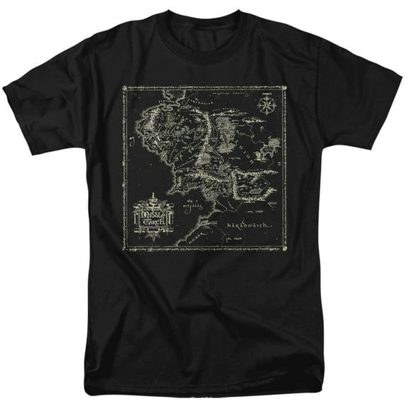 Lord Of The Rings Map Of Me Mens Short Sleeve Shirt