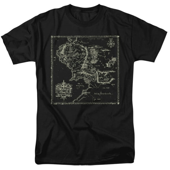 Lord Of The Rings Map Of Me Mens Short Sleeve Shirt