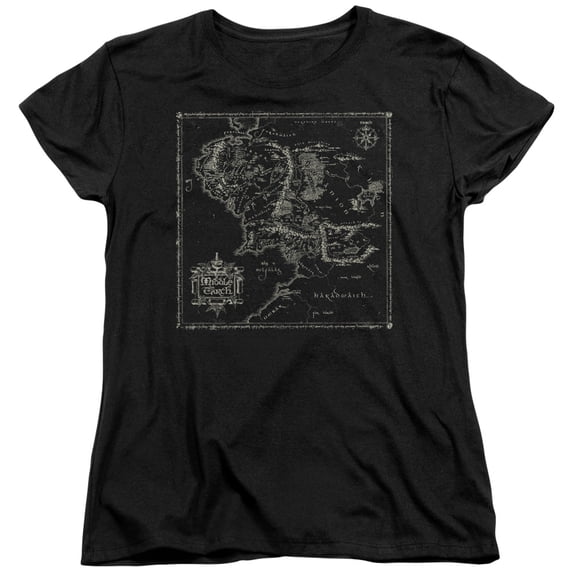 Lord Of The Rings - Map Of Me - Women's Short Sleeve Shirt - X-Large