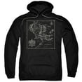thumbnail image 1 of Lord Of The Rings Men's  Map Of Me Hooded Sweatshirt Black, 1 of 2