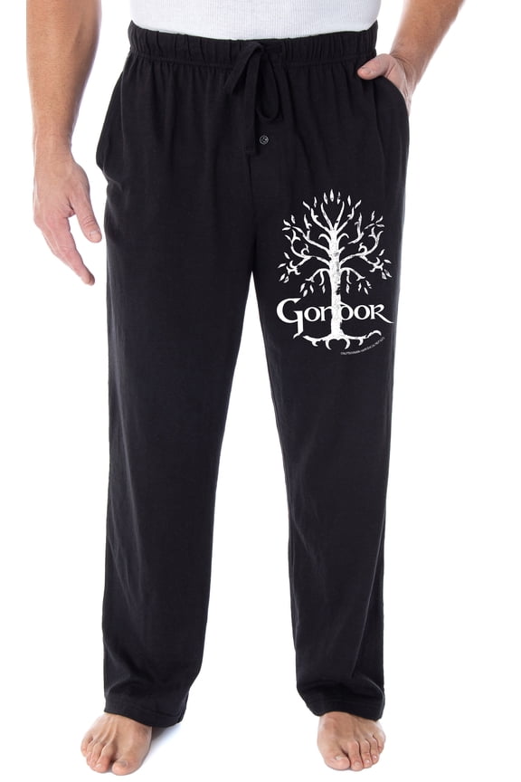Lord Of The Rings Men's White Tree Of Gondor Lounge Bottoms Pajama Pants