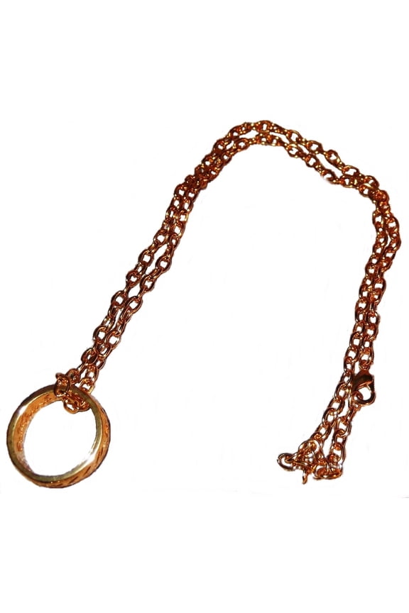Lord Of The Rings "ONE RING" Goldtone Metal Necklace on 25" Chain