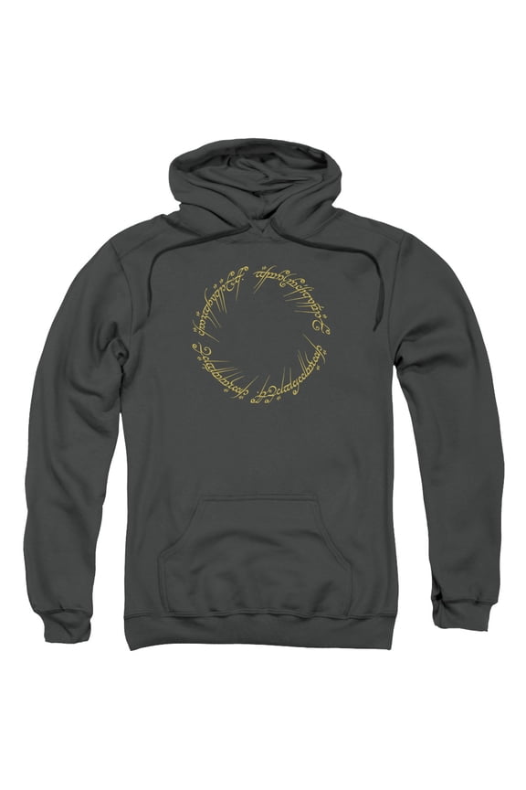 Sportswear LOR1055-AFTH-1 Lord of The Rings One Ring Adult Pullover Hoodie, Charcoal - Small