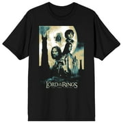Lord Of The Rings Poster Mens Vintage Black Tee - S