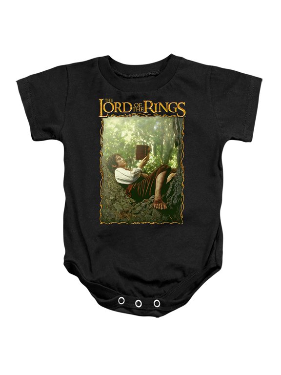 Lord Of The Rings Reader Frodo Unisex Infant Snap Suit for Baby (12 Months) Black