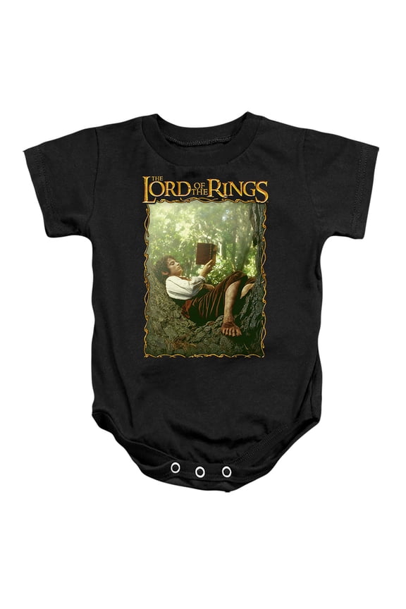 Lord Of The Rings Reader Frodo Unisex Infant Snap Suit for Baby (12 Months) Black