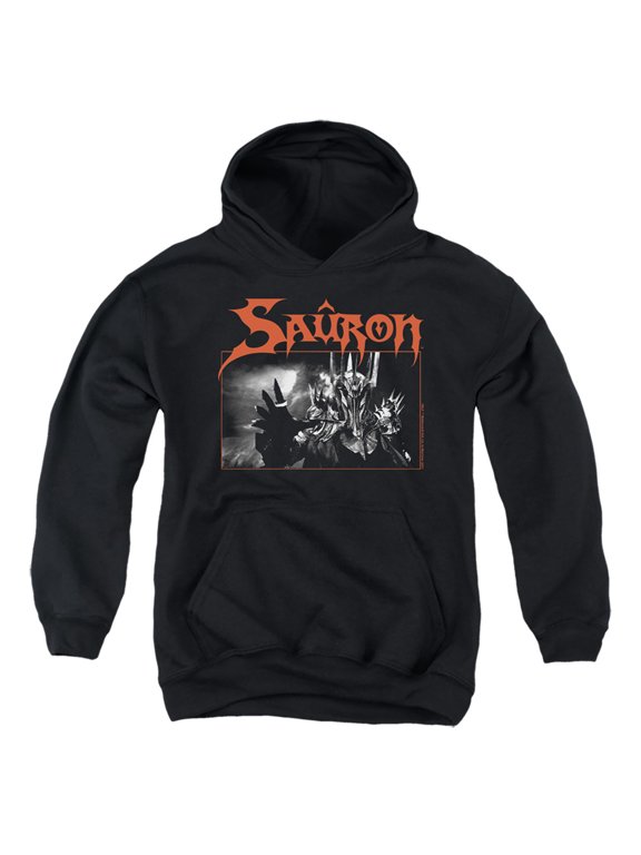 Lord Of The Rings Sauron Kids Pull-Over Hoodie (Large) for Youth Boys and Girls, Black