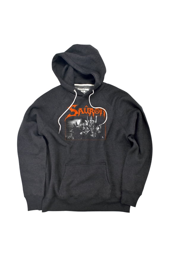 Lord Of The Rings Sauron Unisex Adult Slim Fit Pull-Over Heather Hoodie, Charcoal, Small
