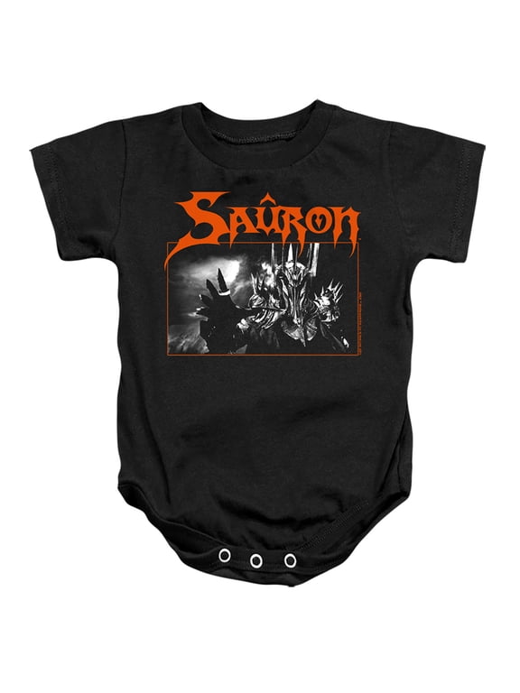 Lord Of The Rings Sauron Unisex Infant Snap Suit for Baby (6 Months) Black