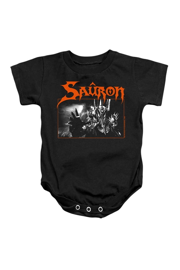 Lord Of The Rings Sauron Unisex Infant Snap Suit for Baby (6 Months) Black