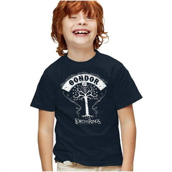 Lord Of The Rings Tree Of Gondor Kids T Shirt (Medium) for Youth Toddler Boys and Girls, Navy