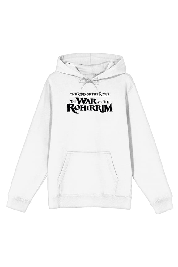 Lord Of The Rings War Of The Rohirrim Hera Banner Adult White Long Sleeve Hooded Sweatshirt-Large