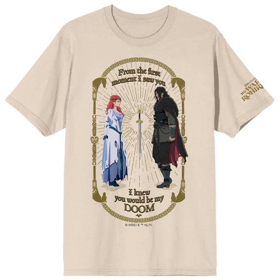 Lord Of The Rings War Of The Rohirrim Sword Art Women's Natural Crew Neck Short Sleeve T-shirt-Small