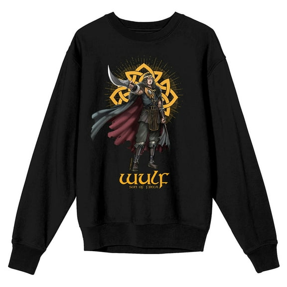Lord Of The Rings War Of The Rohirrim Wulf Rule The World Adult Black Crew Neck Long Sleeve Sweatshirt-3XL