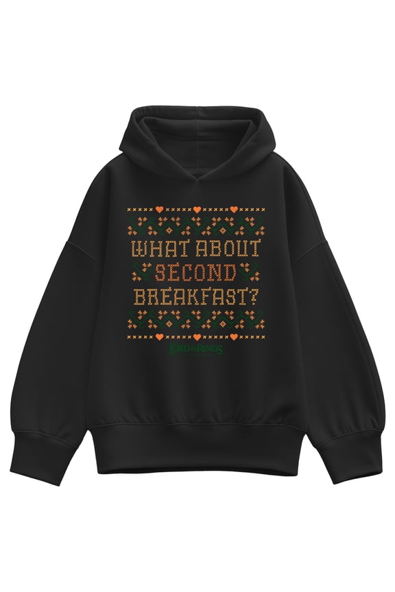 Lord Of The Rings - What About Second Breakfast - Women's Oversized Fleece Hoodie Sweatshirt