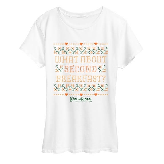 Lord Of The Rings - What About Second Breakfast Women's Short Sleeve Graphic T-Shirt