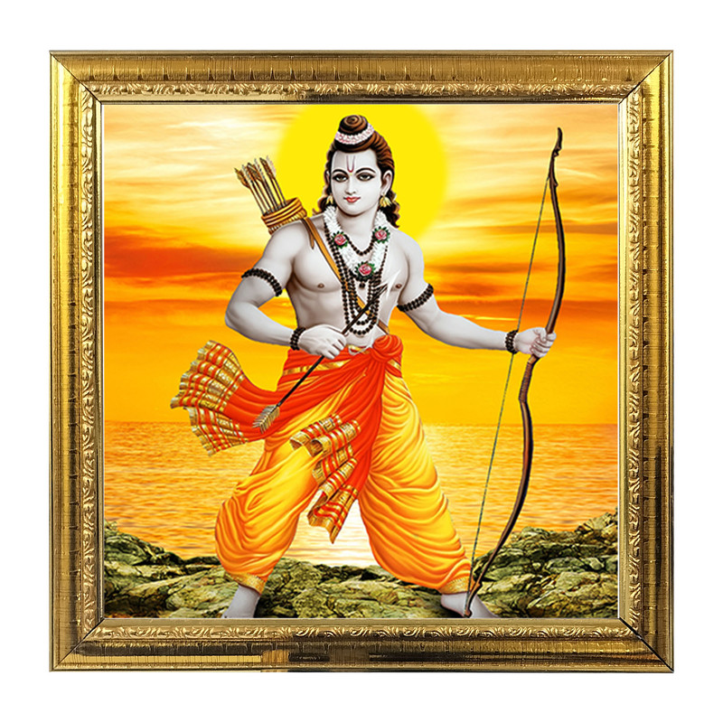 Lord Rama India God Photo Frame for Pooja Hindu Bhagwan Devi Devta ...