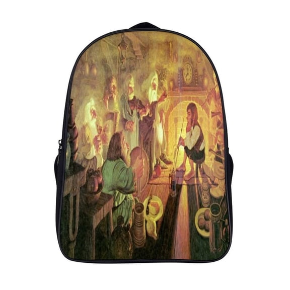 The Lord of the Rings Backpack College 16 inch Black Baggins Bilbo Fantasy Fireplace,Backpacks for Adult Unisex,Gifts Men and Women Camping Hiking-Besetuui