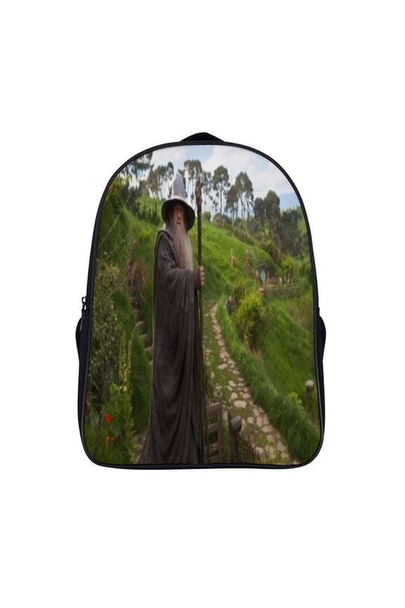 The Lord of the Rings Backpack School 16 inch Black Wizard Gandalf Jungle The Shire,Backpacks for Adult Unisex,Gifts Men and Women Camping Hiking-Besetuui
