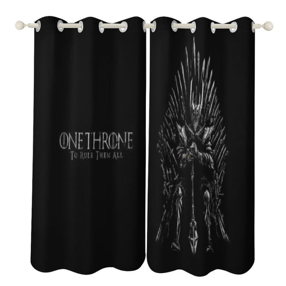Lord of the Rings Curtains for Windows 52"x72 inches Long with Grommets, New Home Essentials Ornament,Gifts for Fans Thrones Sauron Window Curtains Living Room,Besetuui