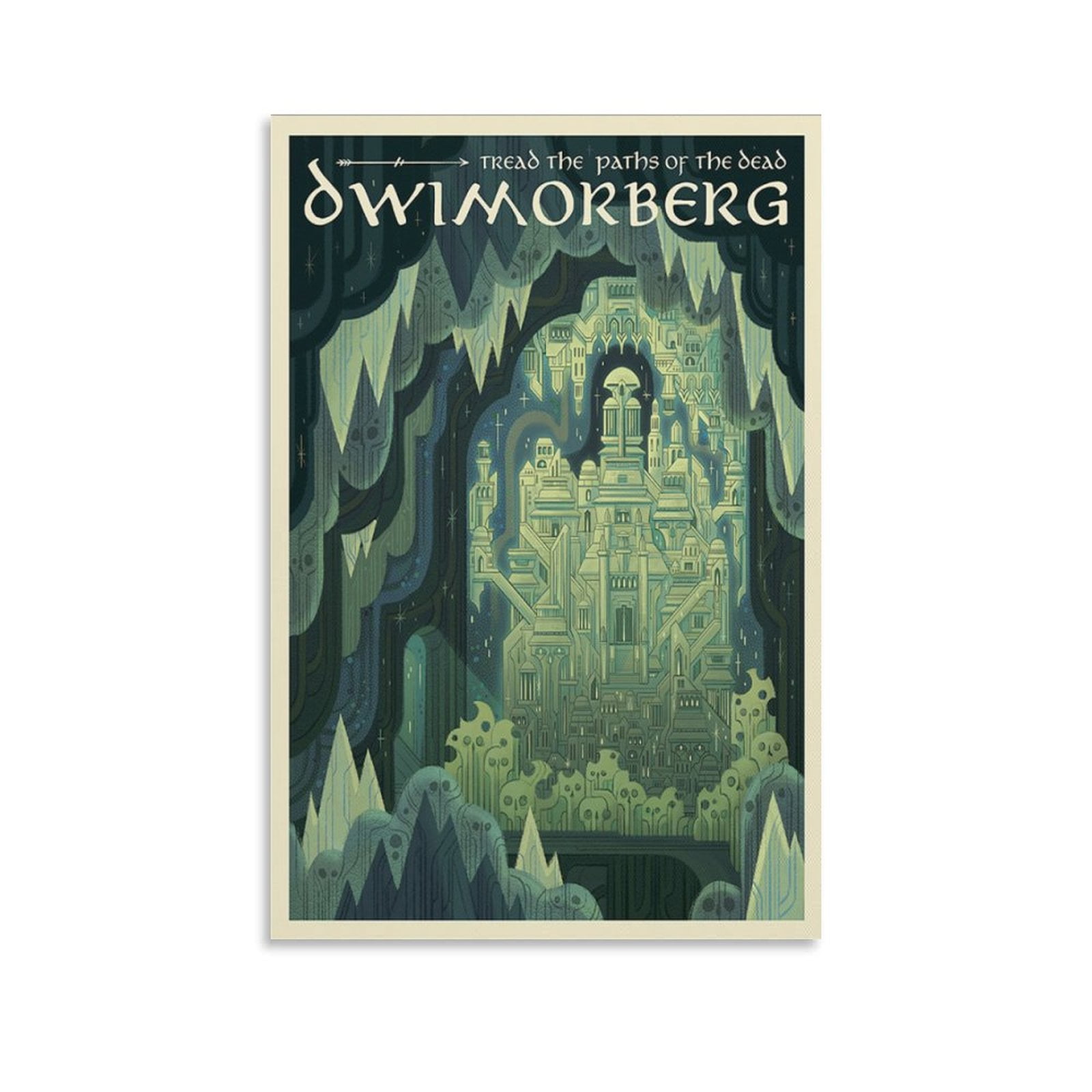 Lord of The Rings Middle Earth Retro Travel Poster (1) Posters Art ...
