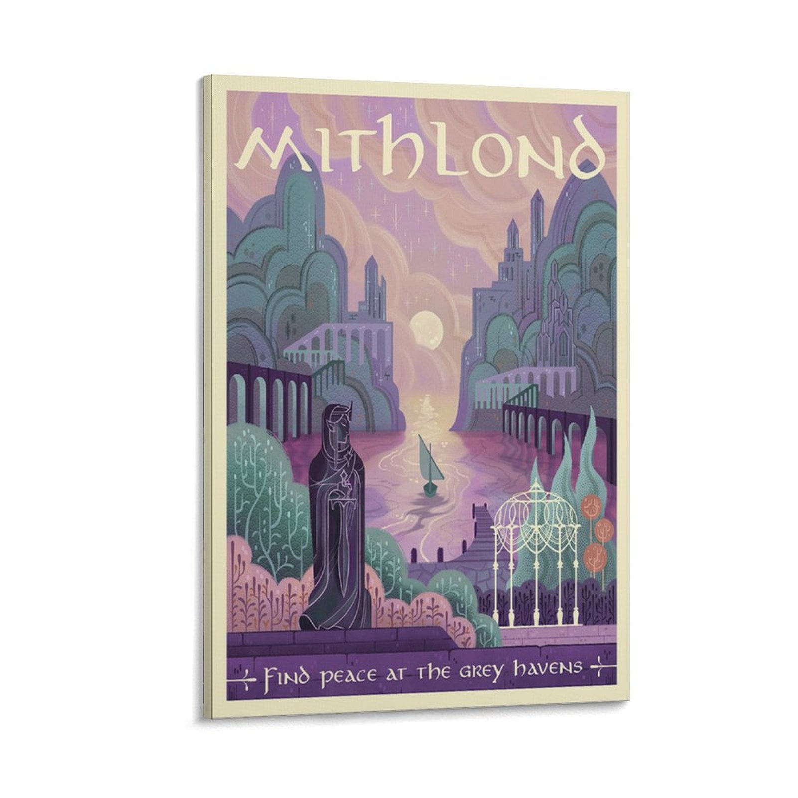 Lord of The Rings Middle Earth Retro Travel Poster (3) Posters Wall Art ...