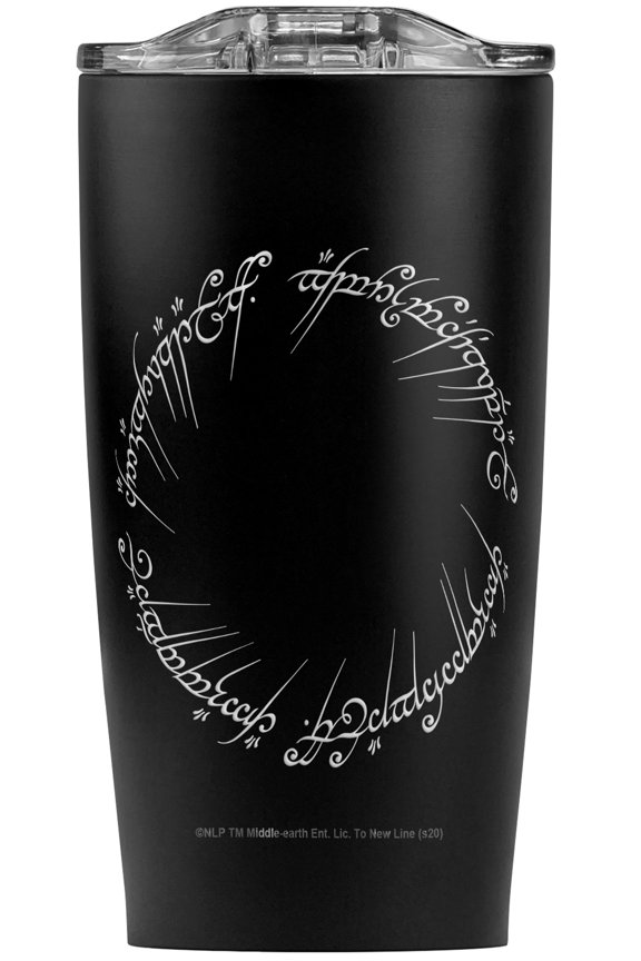 The Lord Of The Rings Mordor Script Stainless Steel 20 oz Travel Tumbler, Vacuum Insulated & Double Wall with Leakproof Sliding Lid | Great for Coffee/Hot Drinks and Cold Beverages
