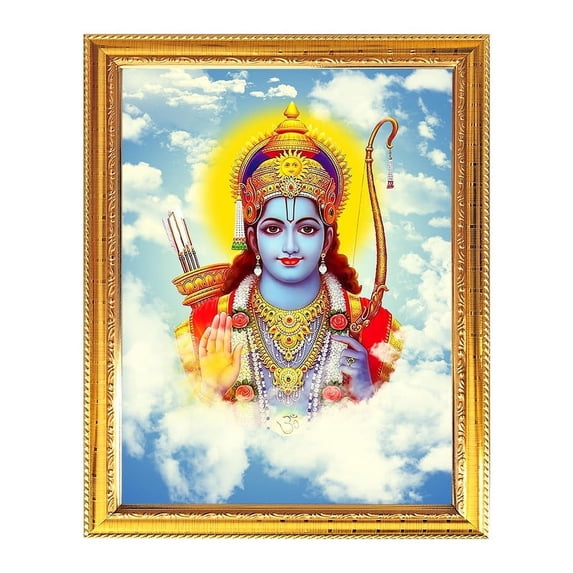 Lord Shiva Shankar Religious Photo Puja Room Temple Wall Hanging Gift Home Decor With Golden Frame For Worship 7.8 X 11.4