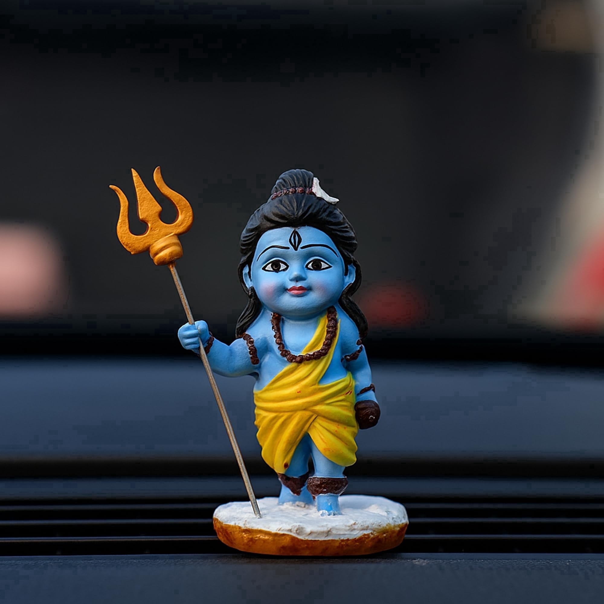 Sticky Trident Lord Shiva Statue with Trident (Trishul)| Decorative Bal Shiv Ji Statue ...