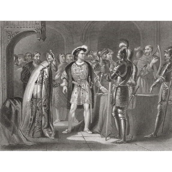 Lord Thomas Fitzgerald Renouncing His Allegiance To Henry Viii In 1534. Thomas