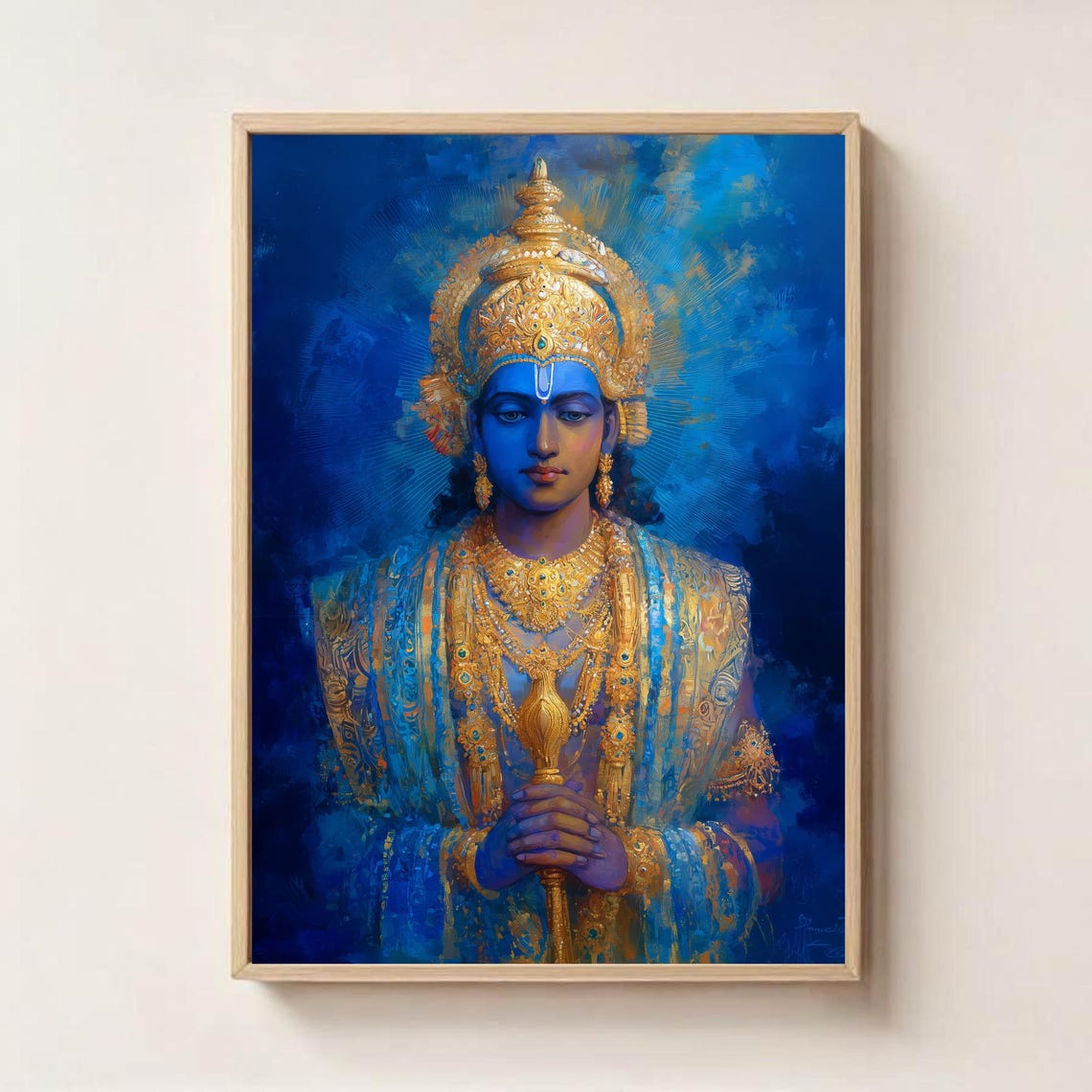 Lord Vishnu Wall Art: Energy Infused Hindu God Print Digital Download ...