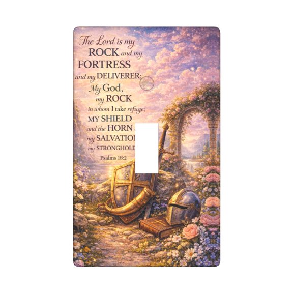 Lord is My ROCK Single Toggle Light Switch Plate, 1 Gang Outlet Cover