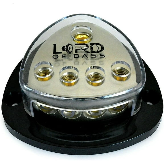 Lord of Bass Power Distribution Block 1 Input 0/2/4 Gauge & 4 Output 4/8/10 Gauge Auto Car Audio Amplifier
