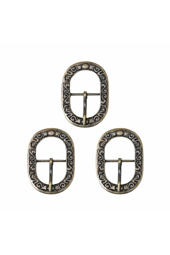 Medieval Antiqued Brass Buckles Set of 3 Pieces Well Designed Functional Medieval Accessory for LARP, Cosplay, Renaissance Outfits