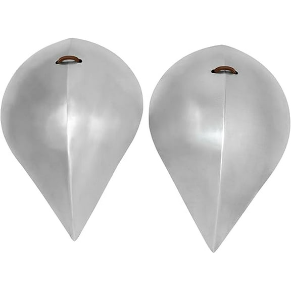 Lord of Battles Medieval Pauldron Plate Armor Spauldrons Knight Armor Shoulder Guard Roleplaying Armor Costume - 16 Gauge Silver