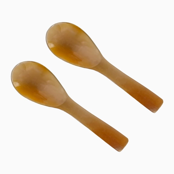 Lord of Battles Viking Horn Spoon Medieval Spoon Soup Spoons Handcrafted from Natural Horn Set of 2