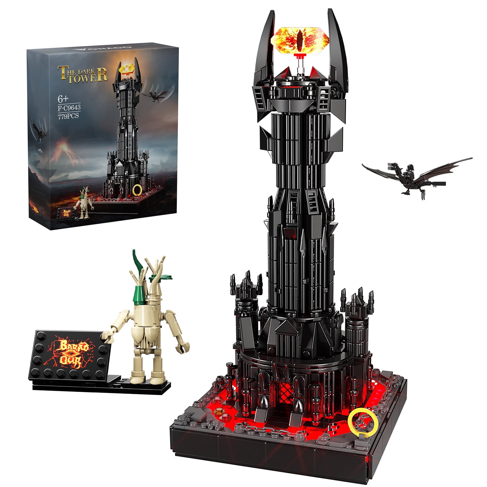 Lord of Castle 775pcs Building Blocks Set, Dark Tower, Magic Book